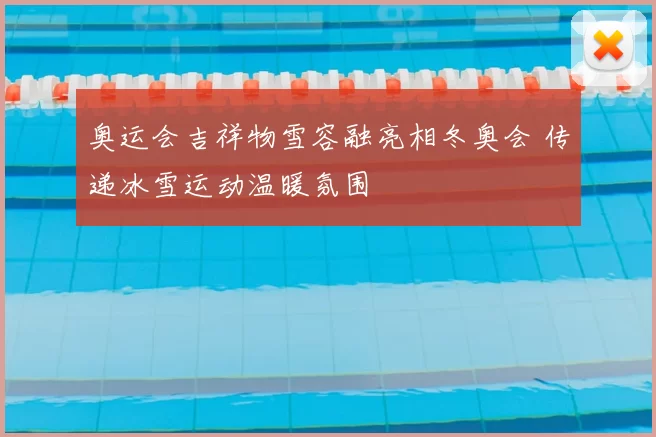 奥运会吉祥物雪容融亮相冬奥会 传递冰雪运动温暖氛围