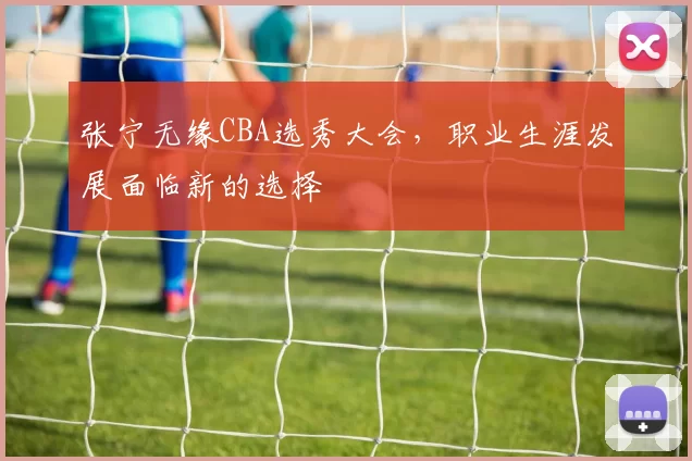 张宁无缘CBA选秀大会,职业生涯发展面临新的选择